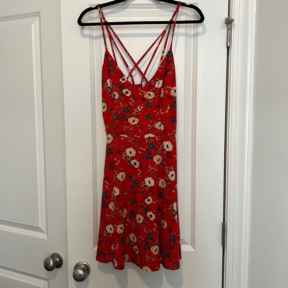 Nine Britton red floral sundress